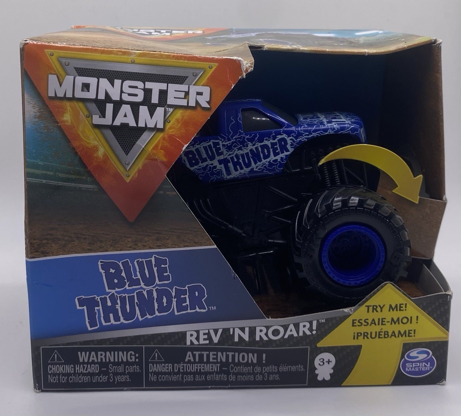Monster Jam Blue Thunder Rev 'N Roar! 1:43 Scale Ages 3+