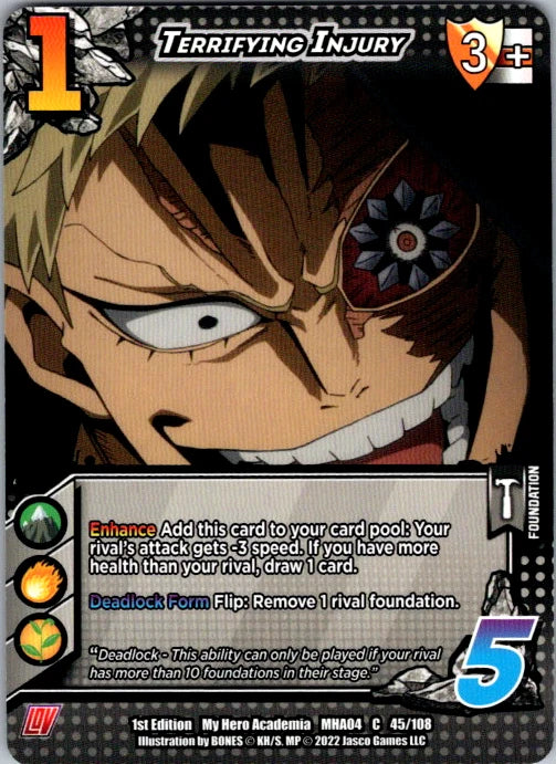 Terrifying Injury Unlimited Edition Normal Common UniVersus: My Hero Academia: League