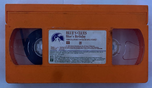 Nick Jr Blues Clues Play Along Rhythm & Blue (VHS, 1998) Nickelodeon Orange Tape