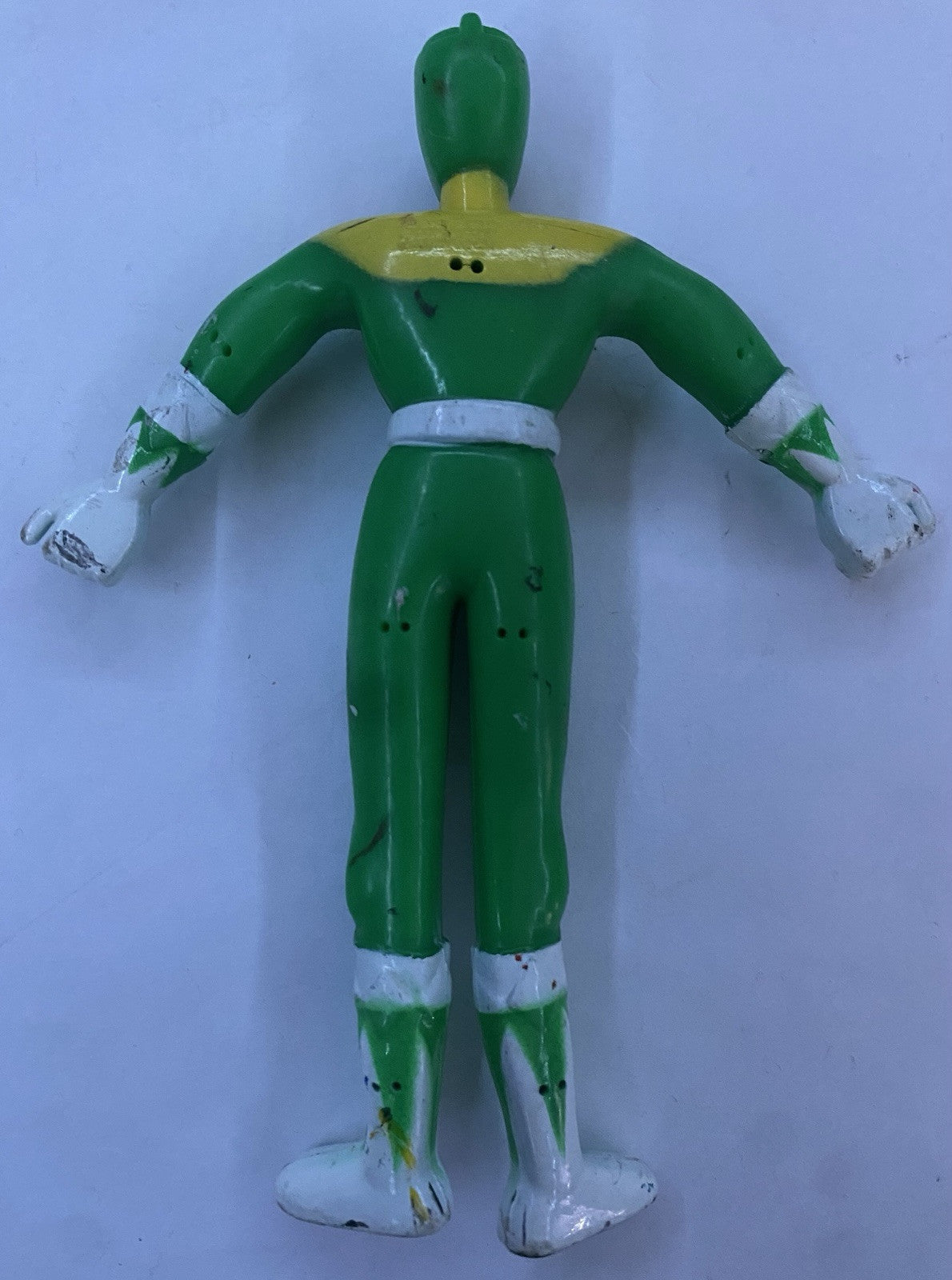Power Rangers 1994 Bendy MMPR Gordy Toy Bendable lot of 2 GREEN & WHITE RANGER
