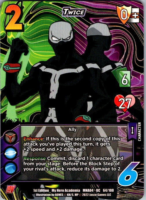 Twice Unlimited Edition Normal Uncommon UniVersus: My Hero Academia: League of V