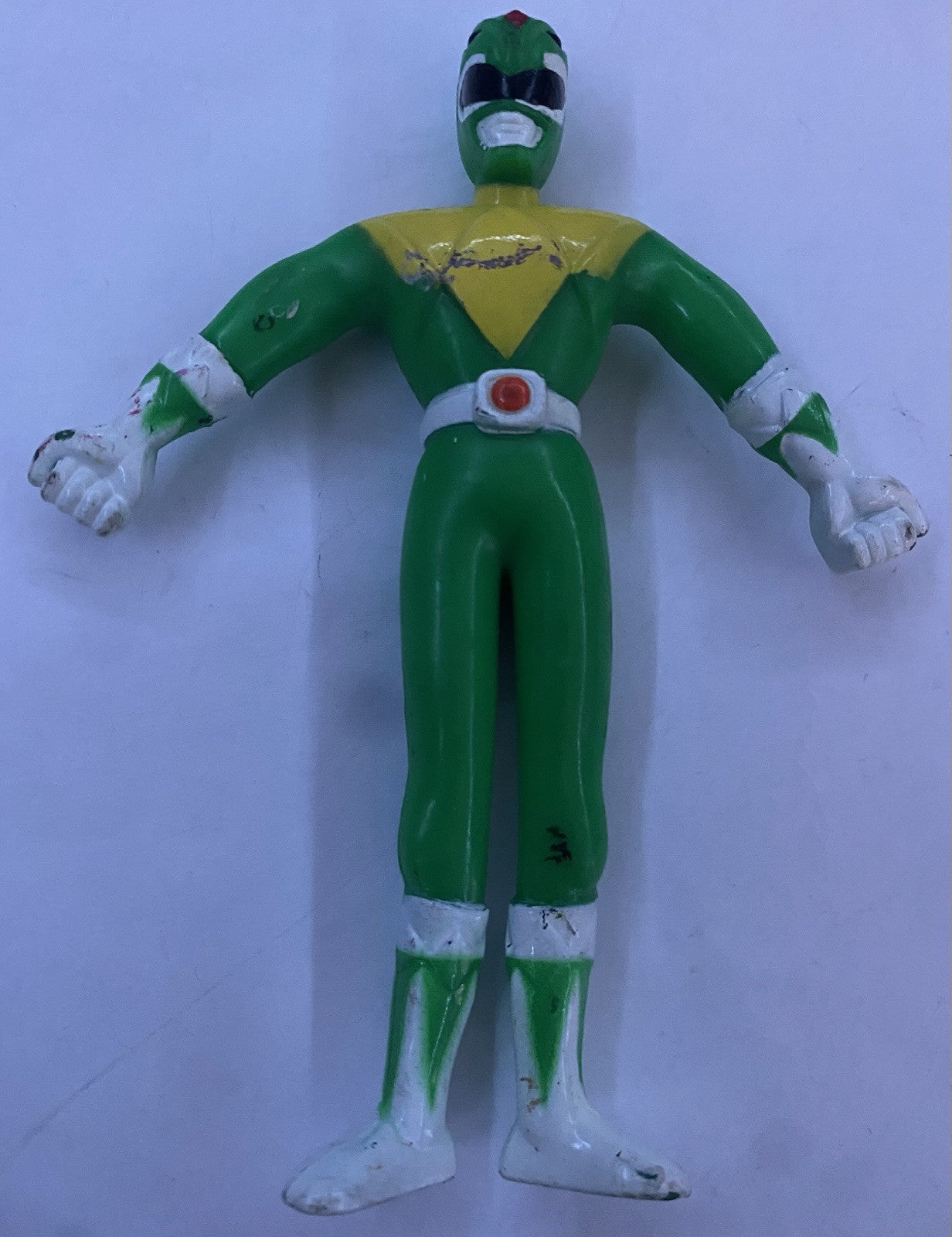 Power Rangers 1994 Bendy MMPR Gordy Toy Bendable lot of 2 GREEN & WHITE RANGER