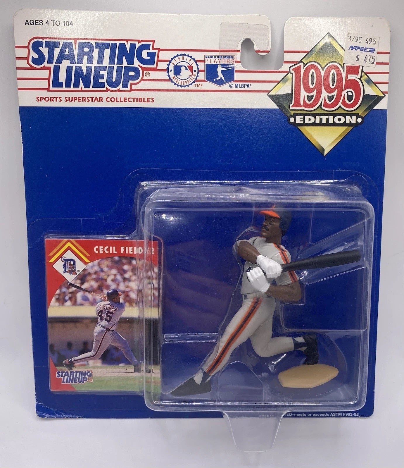 Cecil Fielder Action Figure - 1995 Edition Starting Lineup MLB Baseball Sports C
