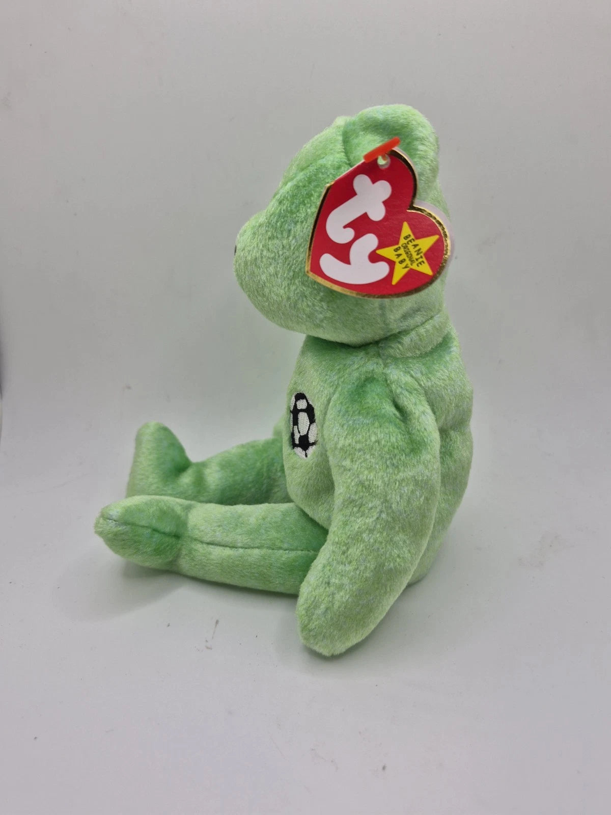 Ty Beanie Baby Kicks the Soccer Bear Push Toy