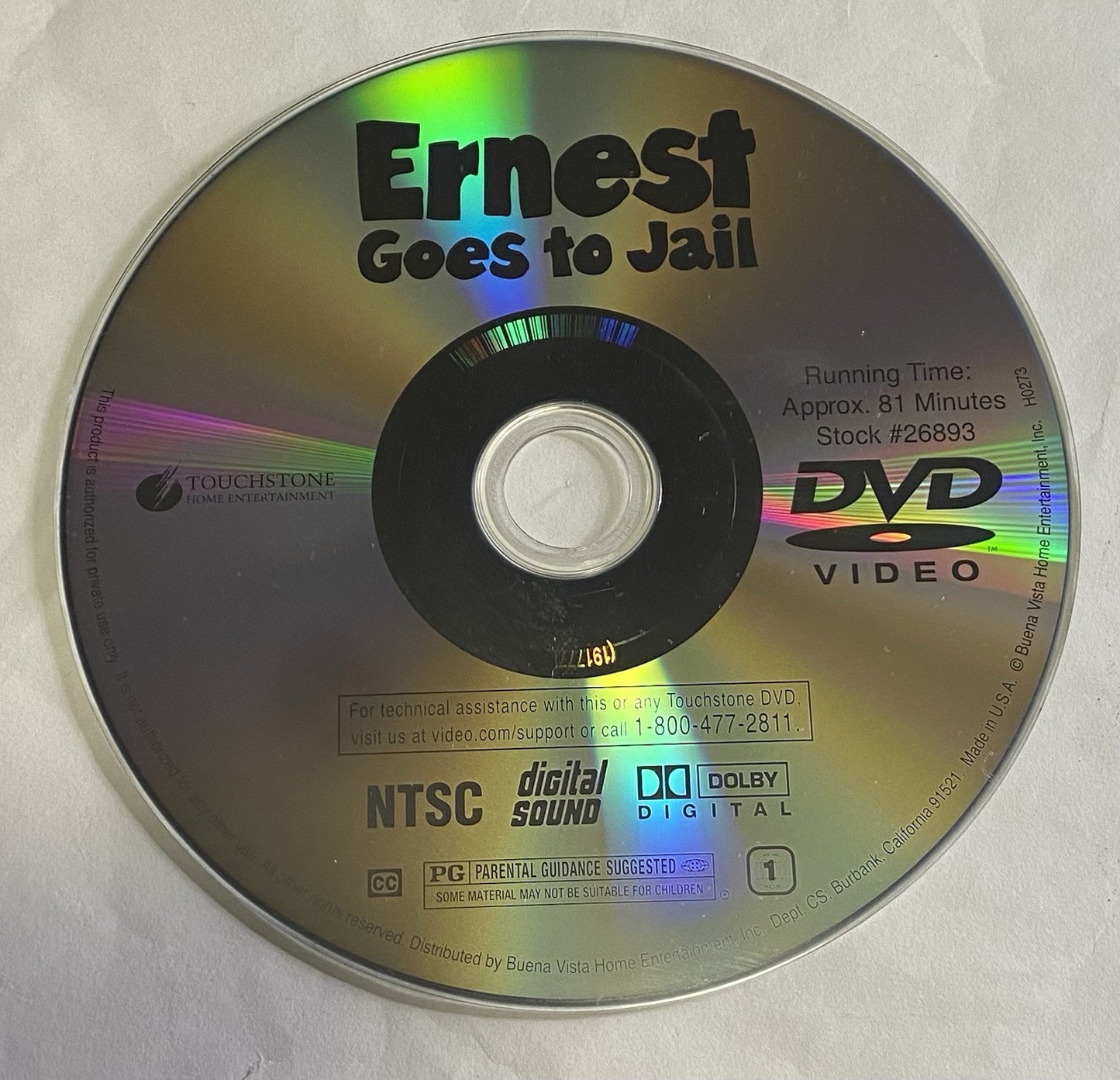 Ernest Goes to Jail (DVD, 2002)