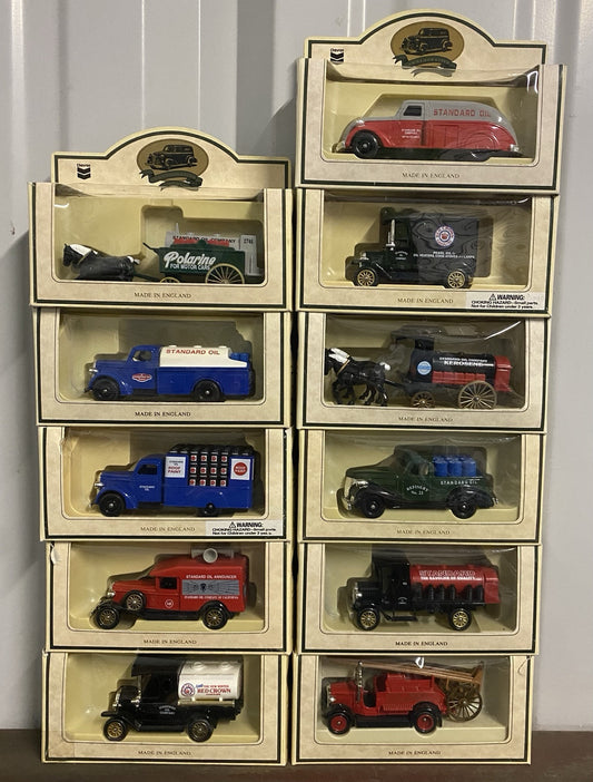Chevron Commemorative Model Die Cast Metal Cars Trucks Vintage England Lot Of 11