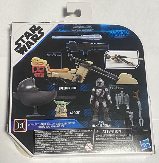 Star Wars Mission Fleet Mandalorian & Grogu Speeder Bike Vehicle Hasbro #3406