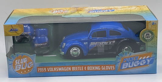 1959 VOLKSWAGEN BEETLE BLUE & BOXING GLOVES ACCESSORY 1/32 DIECAST JADA 34234