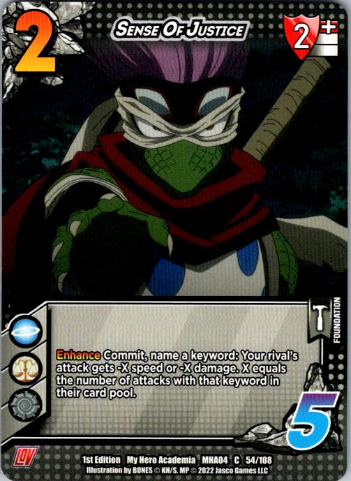 Sense Of Justice (XR) Unlimited Edition Foil Common Extra Rare UniVersus: My Her
