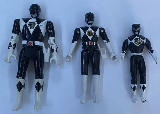 Bandai Mighty Morphin Power Rangers Black Lot Of 3