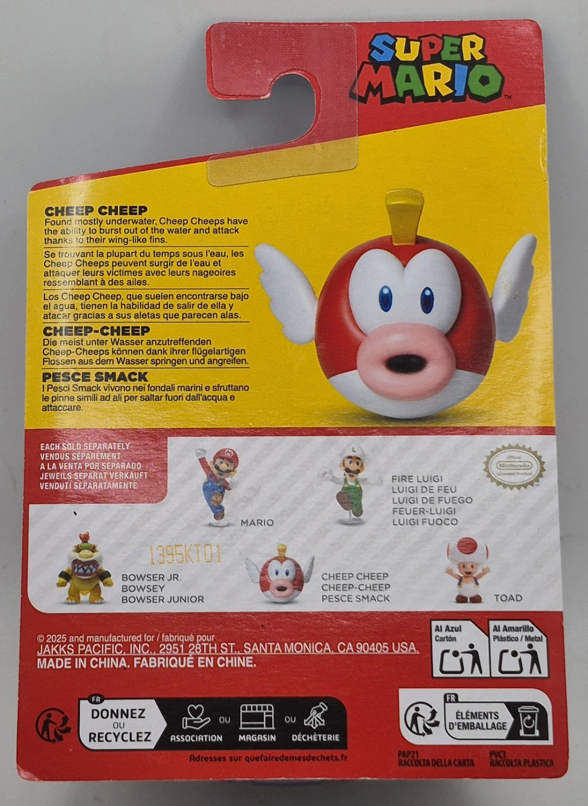 World Of Nintendo Super Mario 2.5" Jakks Collectible figure Cheep Cheep