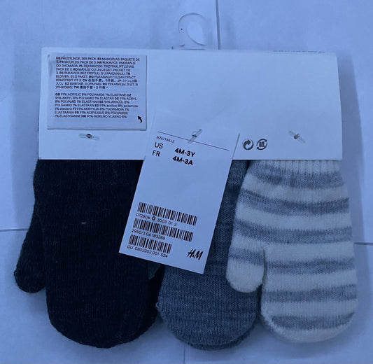 4M-3Y Baby Mittens 3 Pack  HM