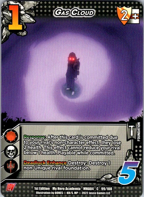 Gas Cloud (XR) Unlimited Edition Foil Common Extra Rare UniVersus: My Hero Academy