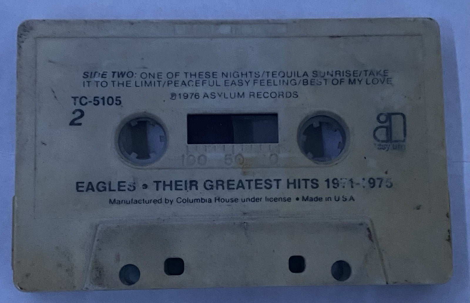 EAGLES “Their Greatest Hits 1971 - 1975” CASSETTE Tape (Asylum TC-5105)