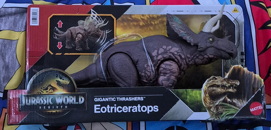 Jurassic World Rebirth Gigantic Thrashers Eotriceratops Dinosaur Figure Toy New!