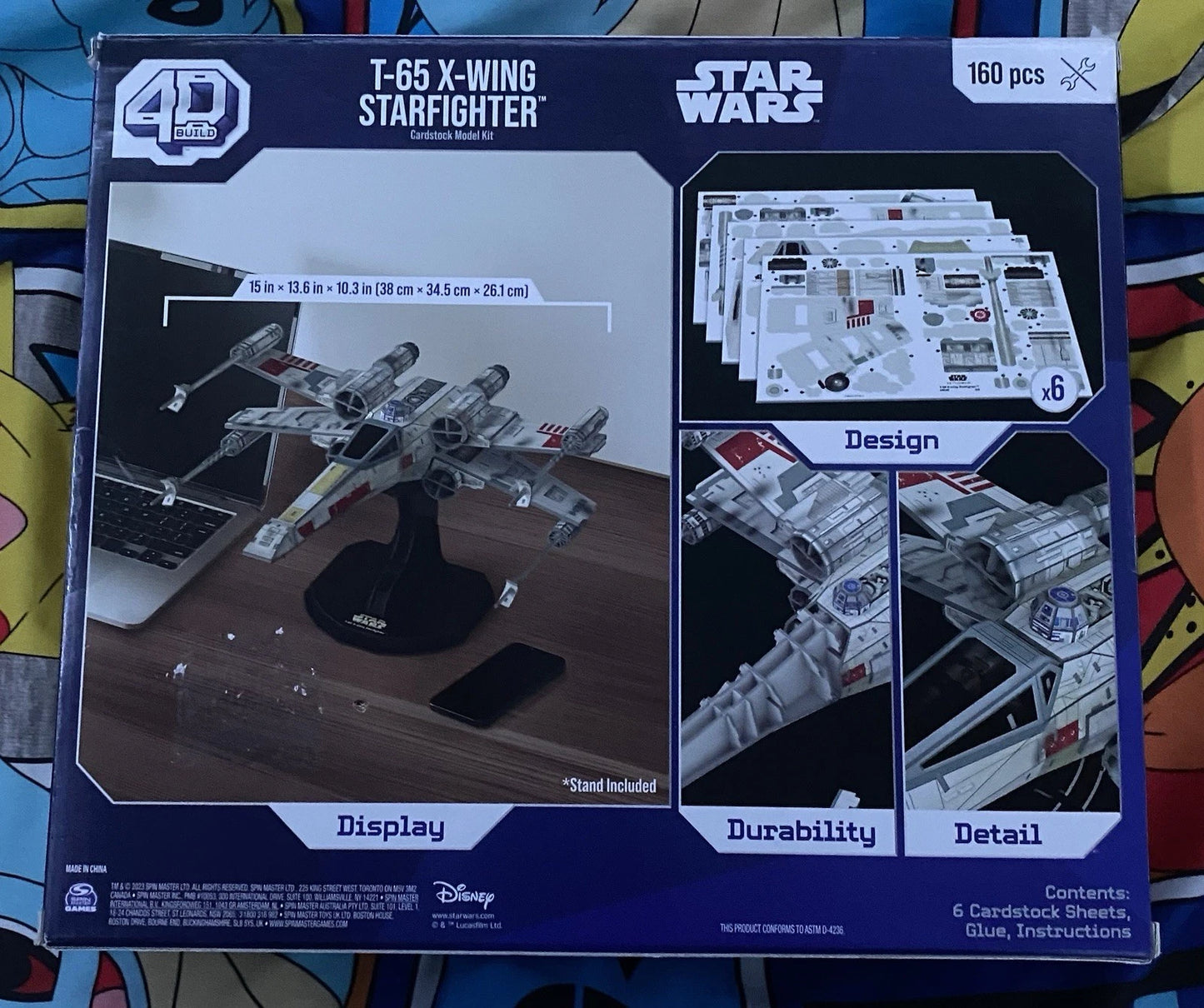 4D Build Star Wars T-65 X Wing Starfighter 3D Model Kit 160 pc BRAND NEW