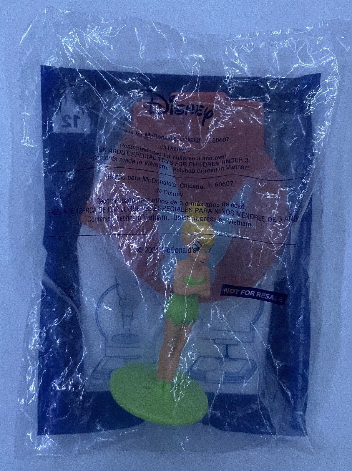 NEW TINKER BELL McDonald’s HAPPY MEAL WALT DISNEY WORLD 50th Anniversary  Toy 