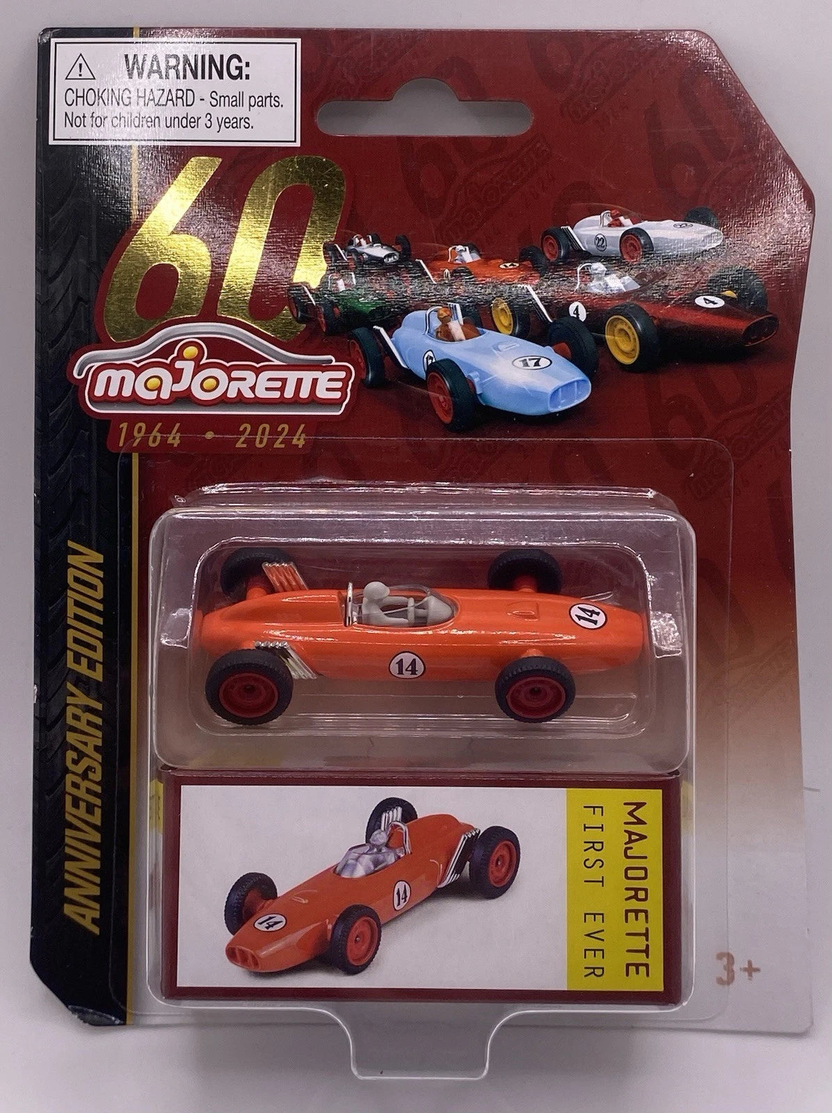 2024 Majorette 60th Anniversary Edition First Ever #14 Orange Diecast Car