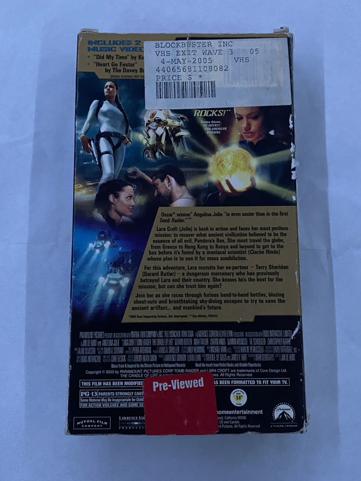 Lara Croft Tomb Raider: The Cradle of Life (VHS, 2003)