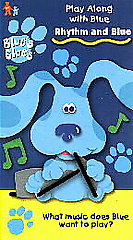 Nick Jr Blues Clues Play Along Rhythm & Blue (VHS, 1998) Nickelodeon Orange Tape